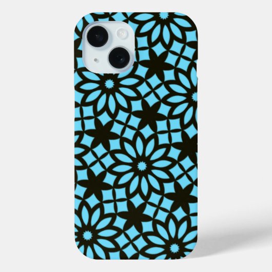 Coques Case-Mate iPhone Motif bleu noir marine moderne (Verso)