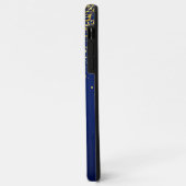 Coques Case-Mate iPhone Motif bleu pailleté moderne (Dos/Gauche)