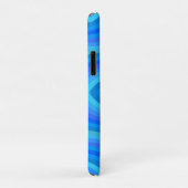 Coques Case-Mate iPhone Motif bleu rétro (Dos/Droite)