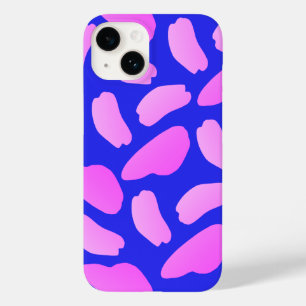 Coque Pour iPhone 14 Motif bleu rose Abstrait