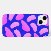 Coques Case-Mate iPhone Motif bleu rose Abstrait (Verso (horizontal))