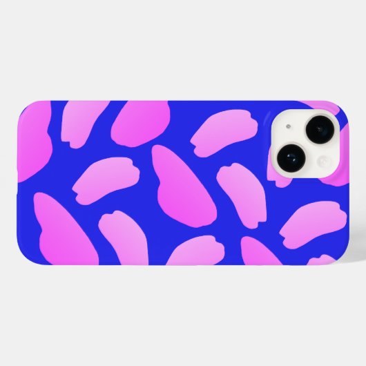 Coques Case-Mate iPhone Motif bleu rose Abstrait (Verso (horizontal))