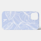 Coques Case-Mate iPhone Motif bleu Tropical Palm Leaf (Verso (horizontal))