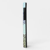 Coques Case-Mate iPhone Motif bleu violet vert Fleurs (Dos/Gauche)