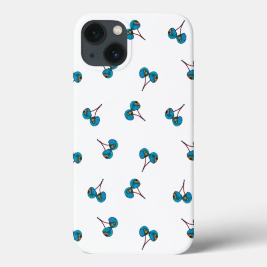 Coques Case-Mate iPhone Motif Blue Cherry (Verso)