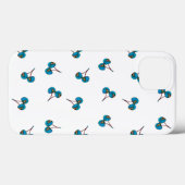 Coques Case-Mate iPhone Motif Blue Cherry (Verso (horizontal))