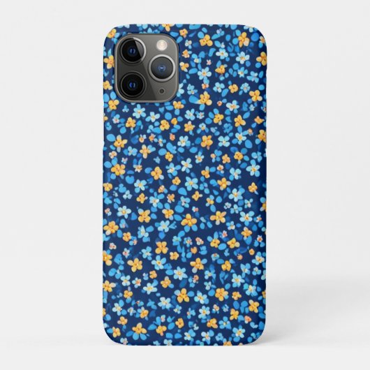Coques Case-Mate iPhone Motif Blue Little Flowers (Dos)