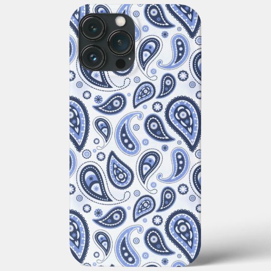 Coques Case-Mate iPhone Motif Blue Paisley (Verso)