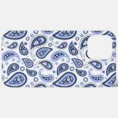 Coques Case-Mate iPhone Motif Blue Paisley (Verso (horizontal))