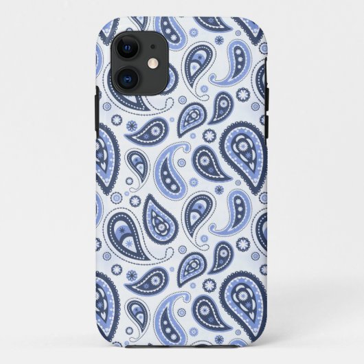 Coques Case-Mate iPhone Motif Blue Paisley (Dos)