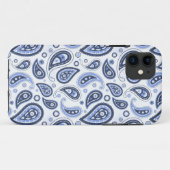 Coques Case-Mate iPhone Motif Blue Paisley (Dos (Horizontal))