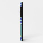Coques Case-Mate iPhone Motif Blue Sapphire Chevron (Dos/Gauche)