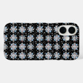 Coques Case-Mate iPhone Motif Blue Snowflake (Verso (horizontal))