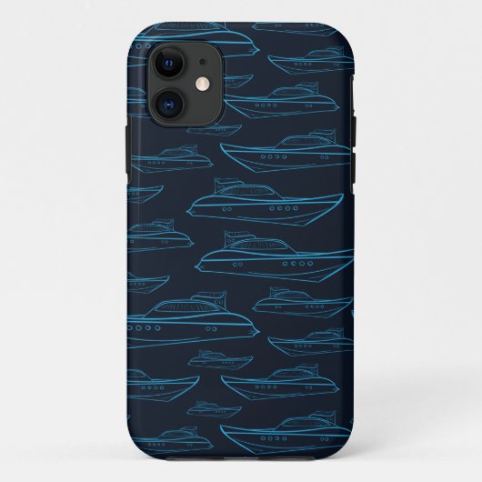 Coques Case-Mate iPhone Motif Blue Yacht (Dos)