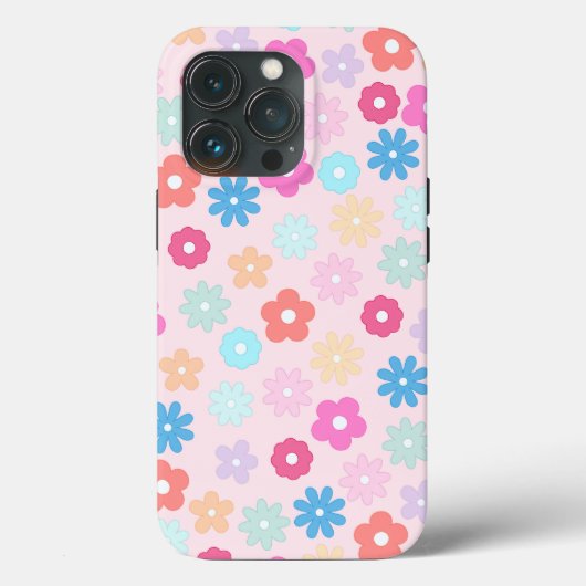 Coques Case-Mate iPhone Motif Boho Rose Daisy Flowers (Verso)