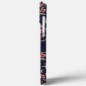 Coques Case-Mate iPhone Motif botanique bleu marine (Verso / Gauche)