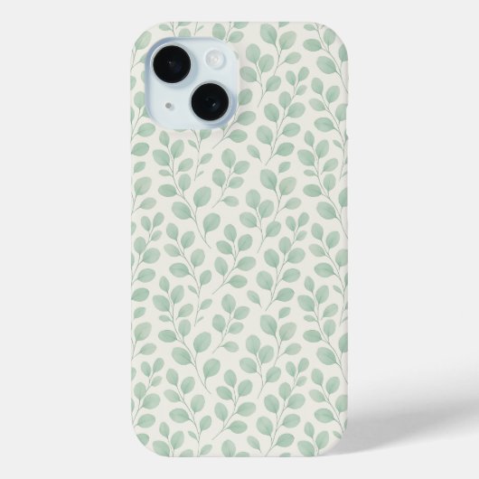 Coques Case-Mate iPhone Motif botanique d'eucalyptus (Verso)
