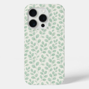 Coque iPhone 15 Pro Motif botanique d'eucalyptus