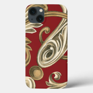 iPhone 13 Case Motif botanique élégant avec le feuillage bronzage
