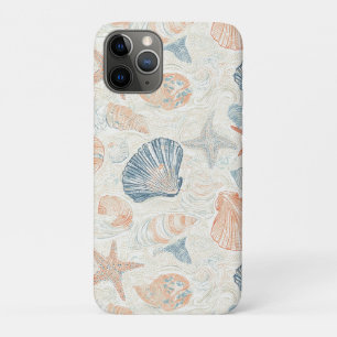 Case-Mate iPhone Case Motif botanique marin Coquillage Corail bleu pêche