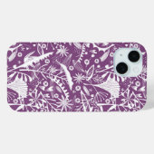 Coques Case-Mate iPhone Motif botanique pourpre (Verso (horizontal))