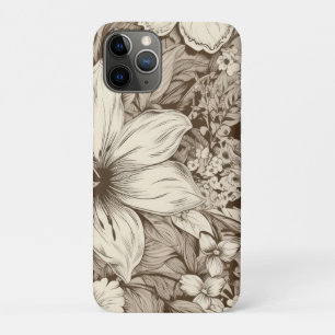 Case-Mate iPhone Case Motif botanique raffiné dans des tons sépia doux