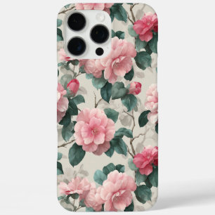 Coques iPhone 16 Pro Max Motif botanique romantique des fleurs de pivoines