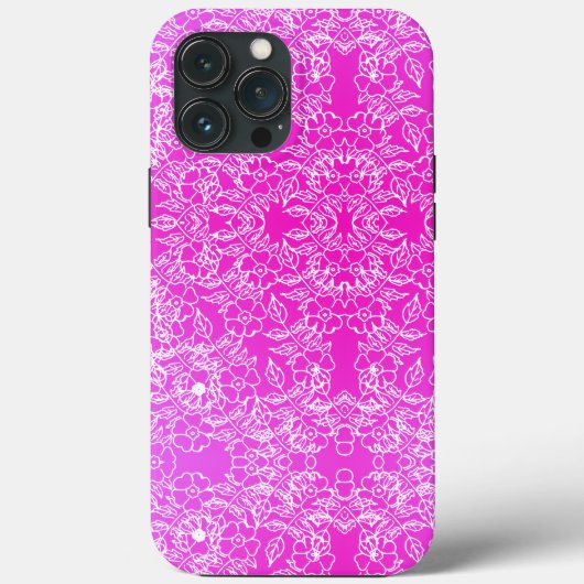 Coques Case-Mate iPhone Motif botanique rose chic (Verso)