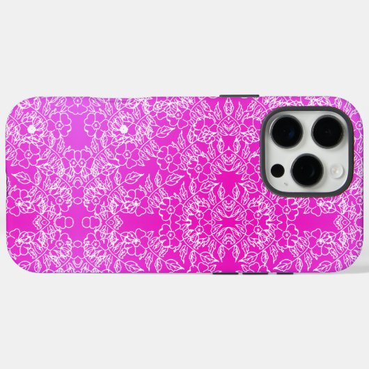 Coques Case-Mate iPhone Motif botanique rose chic (Verso (horizontal))