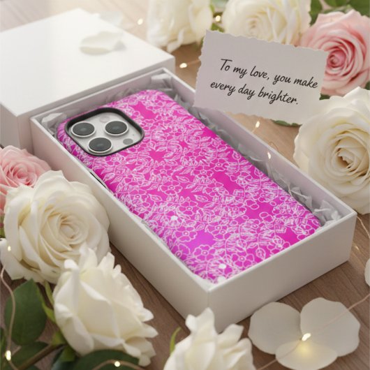 Coques Case-Mate iPhone Motif botanique rose chic