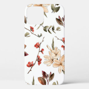 Case-Mate iPhone Case Motif botanique sans couture avec fond blanc