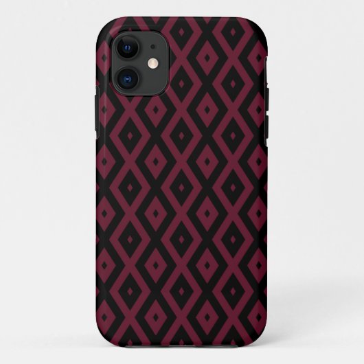 Coques Case-Mate iPhone Motif bourguignon et diamant noir (Dos)