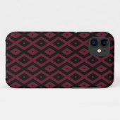 Coques Case-Mate iPhone Motif bourguignon et diamant noir (Dos (Horizontal))