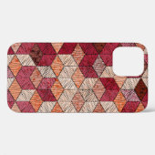 Coques Case-Mate iPhone Motif brodé sans soudure. Bohème. (Verso (horizontal))