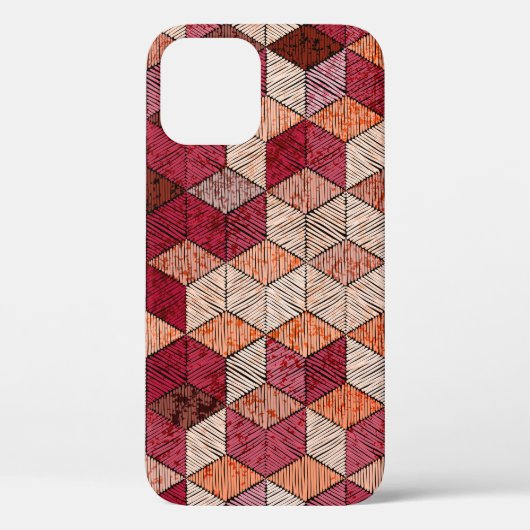 Coques Case-Mate iPhone Motif brodé sans soudure. Bohème. (Verso)