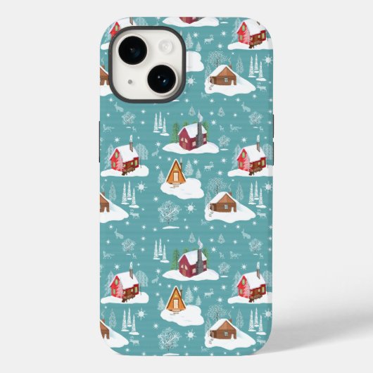 Coques Case-Mate iPhone Motif Cabane Cosy d'Hiver (Verso)