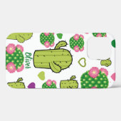 Coques Case-Mate iPhone Motif Cactus & Herts | Nom personnalisé ou monogra (Verso (horizontal))