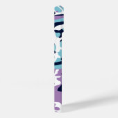 Coques Case-Mate iPhone Motif Camo - Violet Marine Bleu Blanc (Verso / Droite)