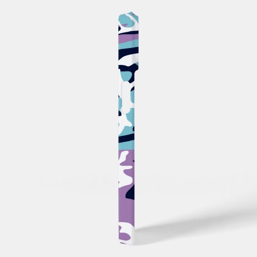 Coques Case-Mate iPhone Motif Camo - Violet Marine Bleu Blanc (Verso / Droite)