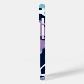 Coques Case-Mate iPhone Motif Camo - Violet Marine Bleu Blanc (Verso / Gauche)
