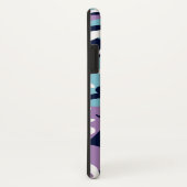Coques Case-Mate iPhone Motif Camo - Violet Marine Bleu Blanc (Dos/Droite)