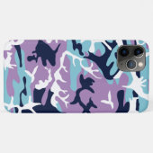 Coques Case-Mate iPhone Motif Camo - Violet Marine Bleu Blanc (Dos (Horizontal))