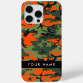 Coques Case-Mate iPhone Motif Camouflage orange, Votre nom, Personnaliser (Verso)