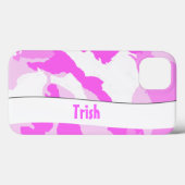 Coques Case-Mate iPhone Motif Camouflage rose blanc (Verso (horizontal))