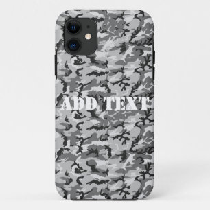 Coque iPhone 11 Motif Camouflage urbain - Noir & Gris