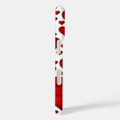 Coques Case-Mate iPhone Motif cardiaque romantique monogrammé (Verso / Droite)