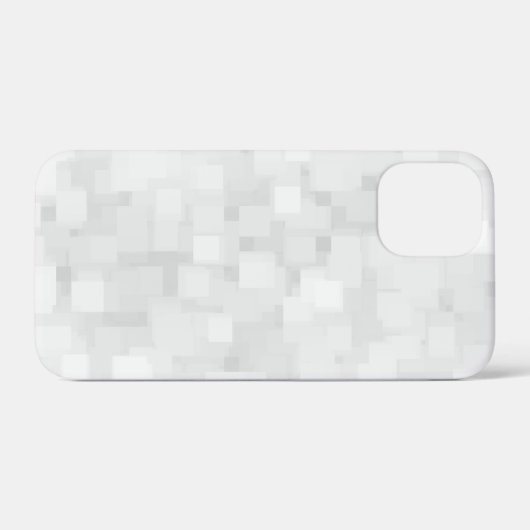 Coques Case-Mate iPhone Motif carré blanc moderne (Verso (horizontal))