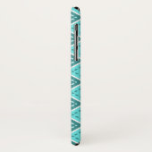 Coques Case-Mate iPhone Motif carré bleu (Dos/Gauche)