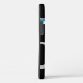 Coques Case-Mate iPhone Motif Carré gris bleu rétro (Verso / Droite)