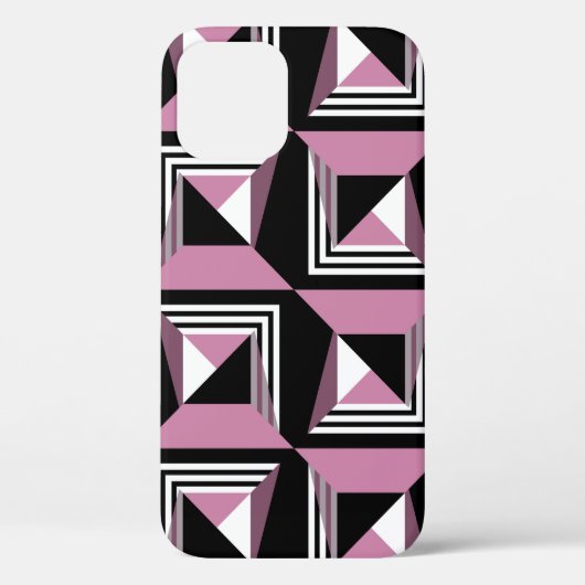 Coques Case-Mate iPhone Motif carré moderne et transparent (Verso)